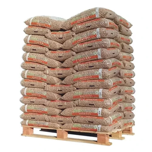 Wood pellets  – Pallet of 77 bags of 15 kg each