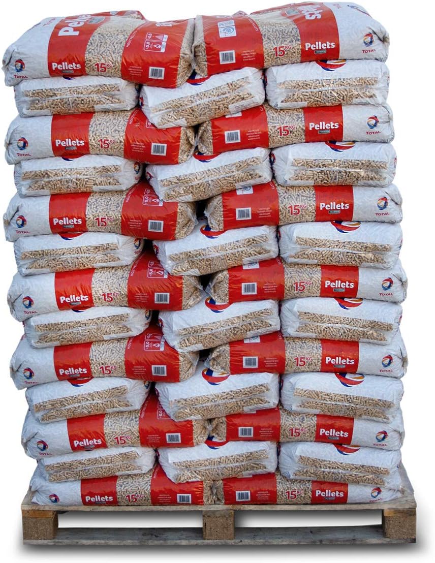 Total ENplus A1 DINplus Wood HQ Wood Pellets Eco-energy for boilers, bagged, 6 mm - 15 kg x 65 bags, 975 kg / 1 pallet
